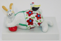 Porzellanfigur Dreaming Bunny Villeroy & Boch Funny Ornaments Hase mit Huhn (N)