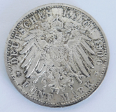 5 Mark Deutsches Reich Baden 1906 Friedrich u. Luise Silber 900 27,6g Ø3,8cm