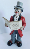 Gilde Figur Clown Lyrikus mit Zeitung 15,5cm