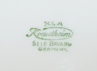 Vase Krautheim Rosetta Bisquitporzellan weiß Rautenform 20cm