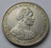 5 Mark Deutsches Reich Preussen 1913 A Wilhelm II. Silber 900 Ø3,8 #155