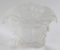 Rosenthal Versace Medusa Kopf Glaskopf Briefbeschwerer satiniert 7,5cm