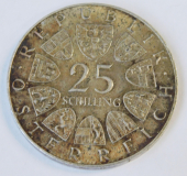 25 Schilling Österreich 1969 Peter Rosegger Silber 800 13g 3cm