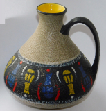 Keramikvase Henkelvase Dümler & Breiden 1380 15 buntes Muster 14cm  (N)