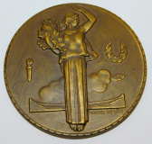 Seltene alte Bronze Medaille Don du Jour Marcel Renard Ø7cm