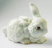 Porzellanfigur Hase weiß nach rechts Goebel 34814 06 6,5cm (N)