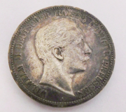 5 Mark Deutsches Reich Preussen 1907 A Wilhelm II. Silber 900 Ø3,8