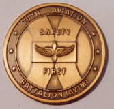 Medaille 70th Aviation Safety First Battalion AVIM Lifeline to Frontline Ø4cm