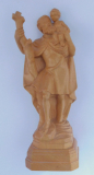 Detailliert geschnitzte Holzfigur Heiliger Christophorus 17cm