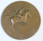 Alte Bronze Medaille Spanische Reitschule Wien Franz Kounitzky 7,5cm