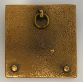 Bronze Relief Verkündigung Gott wird Mensch 1985 Butzon Bercker Limberg 6,2x6cm (N)