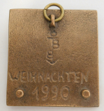 Bronze Relief Jesu im Tempel Gott wird Mensch 1990 Butzon Bercker Limberg 6x5,6cm (N)