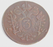 3 Kreuzer Österreich 1800 A Ø3cm