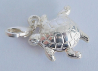 Charm Anhänger kleine Schildkröte für Bettelarmband Kette Silber 925 1,6cm