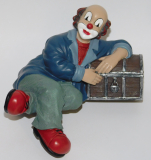 Gilde Figur Clown mit Truhe Das Schätzchen Kantenhocker 11x8,5 H9cm