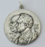 Medaille Erinnerung Kämpfe Ost West 1914 Franz Joseph I. Wilhelm II. Einig Treu (N)