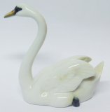 Naturalistische Porzellanfigur Schwan Hutschenreuther Entw. Achtziger 9,5cm (N)