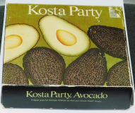 2 Schälchen Kosta Boda Party Design Wärff Avocado Schale 16,3x8,5/17x8cm (N)