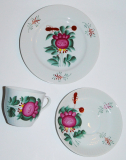 3tlg. Kaffeegedeck AW August Warnecke Ostfriesland Kaffeetasse UT Teller #b (N)