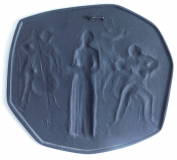 Buderus Eisenguß Relief Kunstguss Musik Quartett Heinrich Moshage MH 1965 17x15 (N)