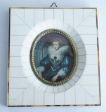 Miniaturbild Lupenmalerei Anna von Österreich / Frankreich 13,5x12,5cm (N)