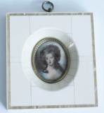 Miniaturbild Lupenmalerei Marquise de Montesson 11,3x10,3cm (N)