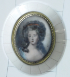 Miniaturbild Lupenmalerei Marquise de Montesson 11,3x10,3cm (N)