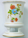 Vase AK Kaiser Kanton floral auf 4 Beinen u. rundem Sockel 11cm (N)