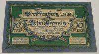 Altes Notgeld 10 Pfennig Greiffenberg Burg Greiffenstein Schlesien 1920 (N)