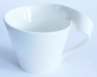 Villeroy & Boch New Wave Kaffeetasse Frühstückstasse weiß Ø9,5cm