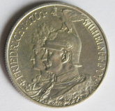 2 Mark Deutsches Reich Preussen 1901 Friedrich I Wilhelm II Silber 900 Ø2,8