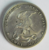 2 Mark Deutsches Reich 1913 Befreiungskriege Silber 900 Ø2,8