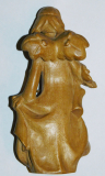 Holzfigur Engel mit Kerze geschnitzt 20cm (N)