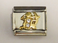 Original Nomination Modul Classic 9mm Gold Emblem Sternzeichen Schütze mit Zirkonia (N)