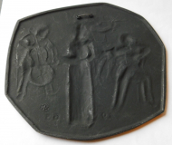 Buderus Eisenguß Relief Kunstguss Musik Quartett Heinrich Moshage MH 17x15cm (N)