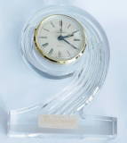 Ausgefallene Uhr Tischuhr Nachtmann Bleikristall Skulptur Form Zahl 2