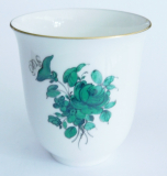 Becher / Vase Augarten Wien Maria Theresia grüne Rose 50/1 5098 24 6,7cm