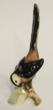 Porzellanfigur Schwanzmeise auf Ast Goebel Vogel 13cm