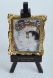 Miniatur Bild auf Staffelei Goebel Artis Orbis Gustav Klimt Leben Frau 9x7cm (N)