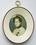 Miniaturbild Lupenmalerei Herzog von Reichstätt oval 9,5x8,5cm signiert (N)