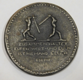 Medaille I. WK 1914 1915 Deutschland Österreich Ungarn Adler Goethe Zitat Ø5,8cm (N)