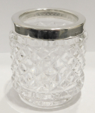 Kleine Glasvase Zahnstocherbehälter Silbermontierung Silber 925 Deyhle 6,4cm