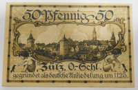 Altes Notgeld 50 Pfennig Stadt Zülz Ober Schlesien 1921 (N)