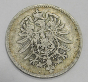 1 Mark Deutsches Reich 1874 D Silber 900 5,33g Ø2,4cm