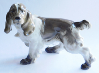 Porzellanfigur Hund Cocker Spaniel Hutschenreuther 15x10,5cm