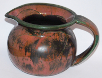 Keramik Vase Krug rot-grün Reduktionsglasur wohl Otto Keramik 10cm (N)