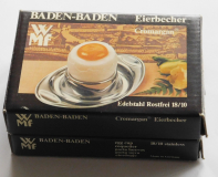 2 Eierbecher WMF Baden Baden cromargan