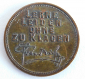 Alte Medaille Kaiser Friedrich König Preußen Lerne Leiden ohne zu klagen Ø2cm