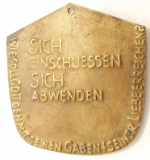 Bronze Plakette Geburt Christi von Egino Weinert 5,2x5cm