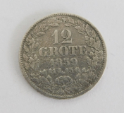 Alte original Münze 12 Grote 1859 Bremen Silber 740 3,6g Ø2,2cm